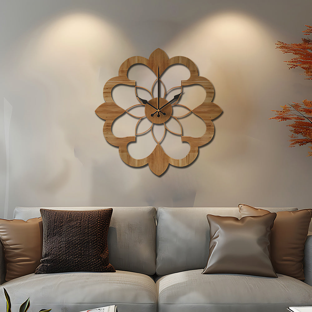 Montre en bois élégante avec mouvement silencieux