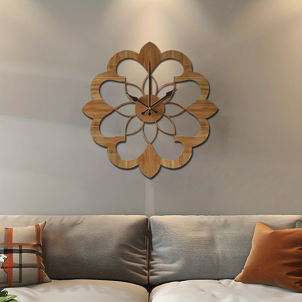 Montre en bois élégante avec mouvement silencieux