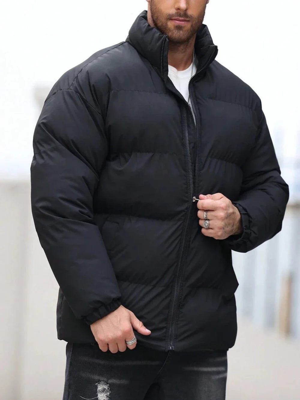 Veste rembourrée Archie avec fermeture éclair et col