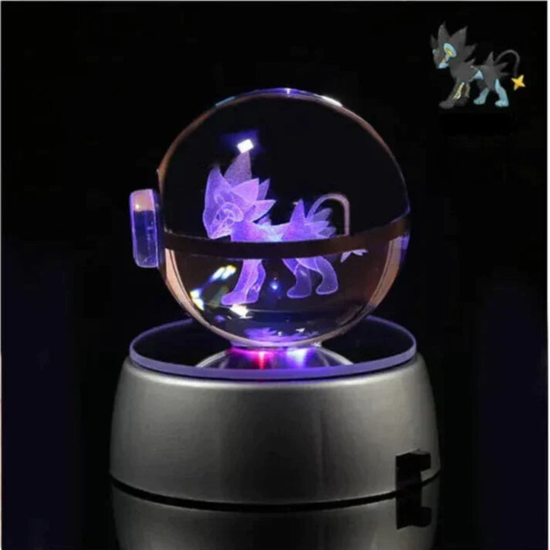 PokéGlow - Lampe LED Ikoniques Figurines Pokémon en Cristal