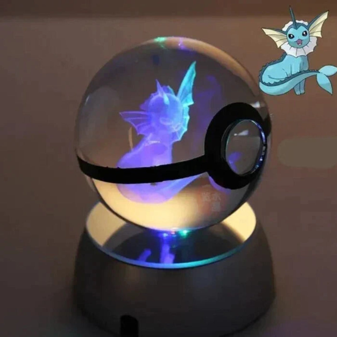 PokéGlow - Lampe LED Ikoniques Figurines Pokémon en Cristal