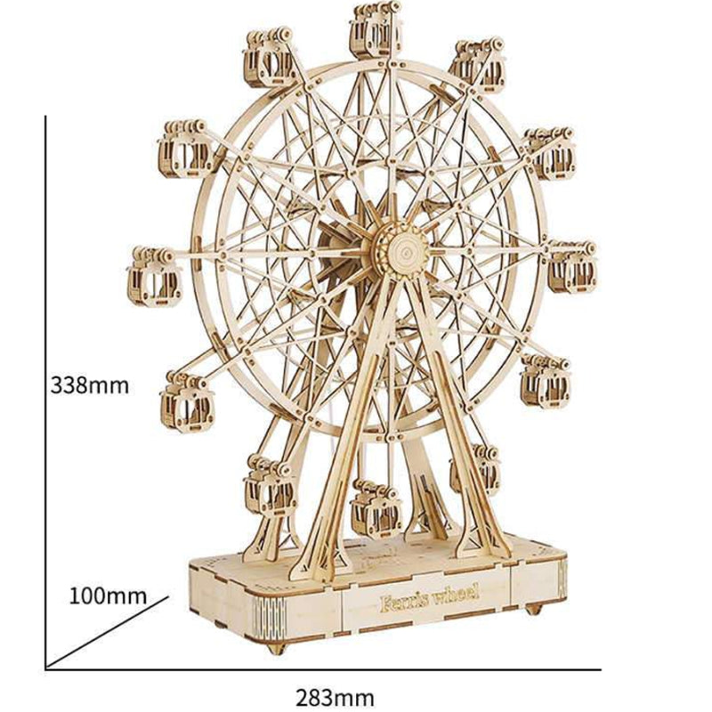 SpinCrafter - Ensemble de puzzles en bois de grande roue 3D