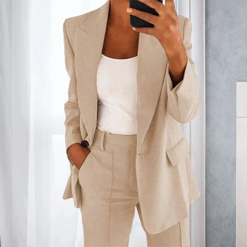 Blazer et Pantalons Emma - Ensemble Business Élégant pour un Look Affûté