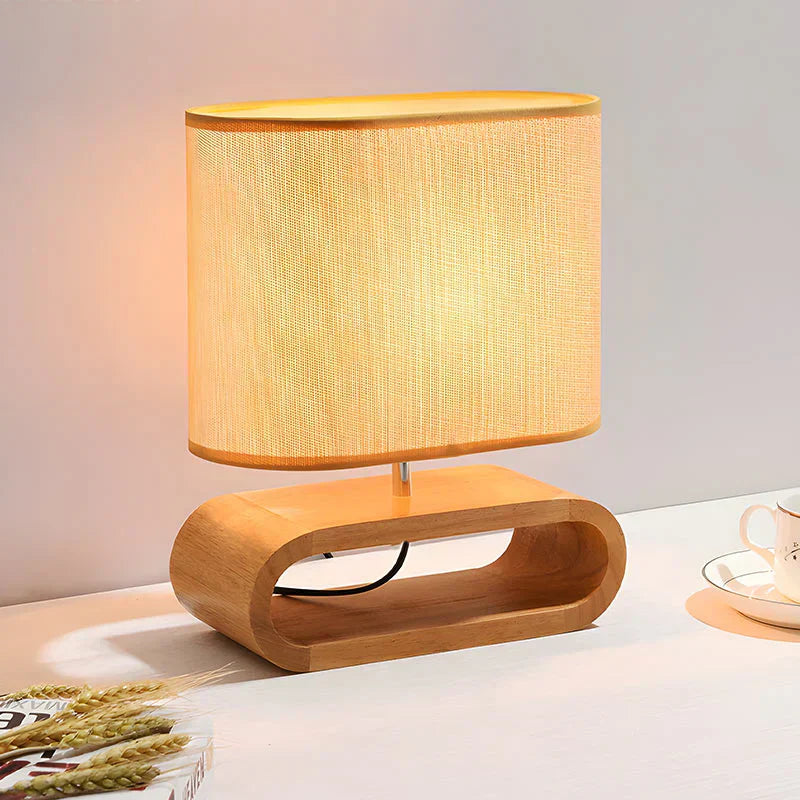 LumiWood – Lampe de table moderne avec base en bois unique