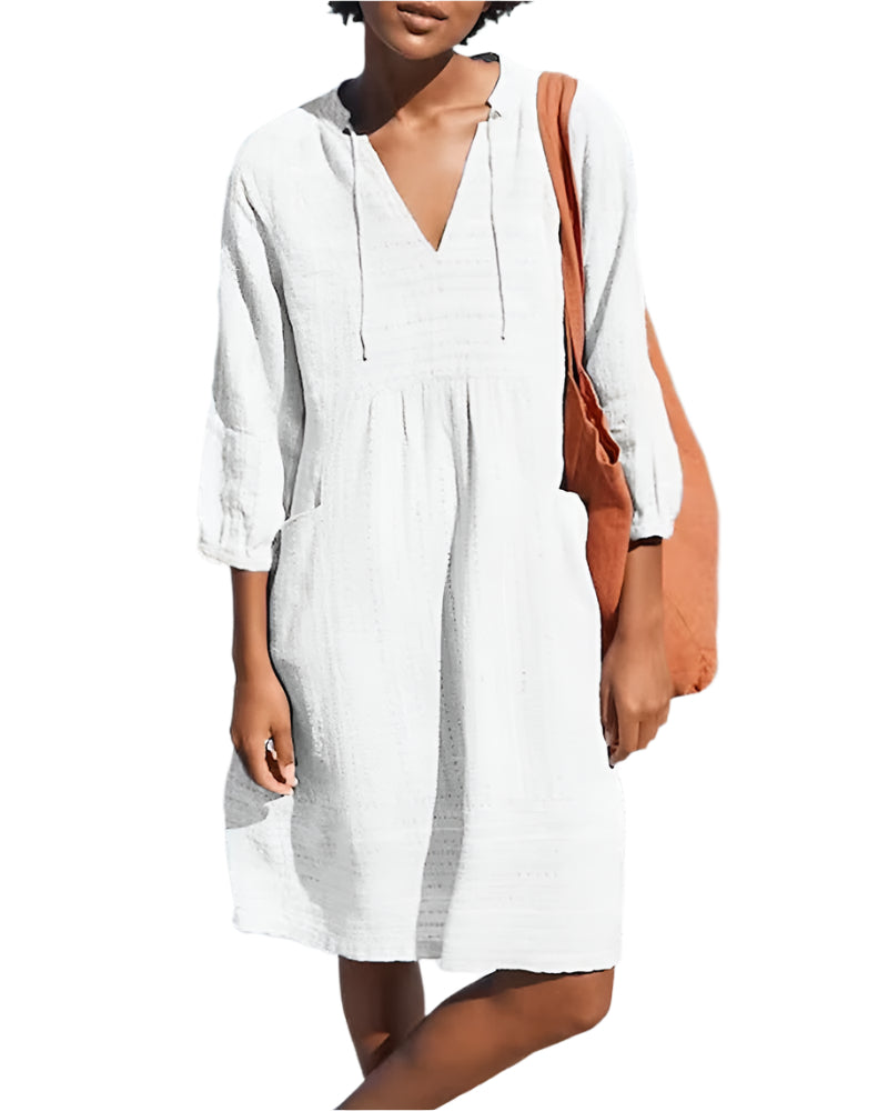 Charena - Mini-robe col V décontractée