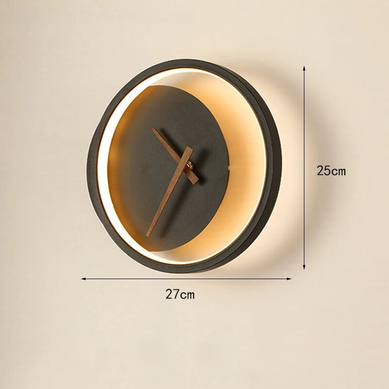 TimeGlow - Horloge murale LED moderne avec lumière LED