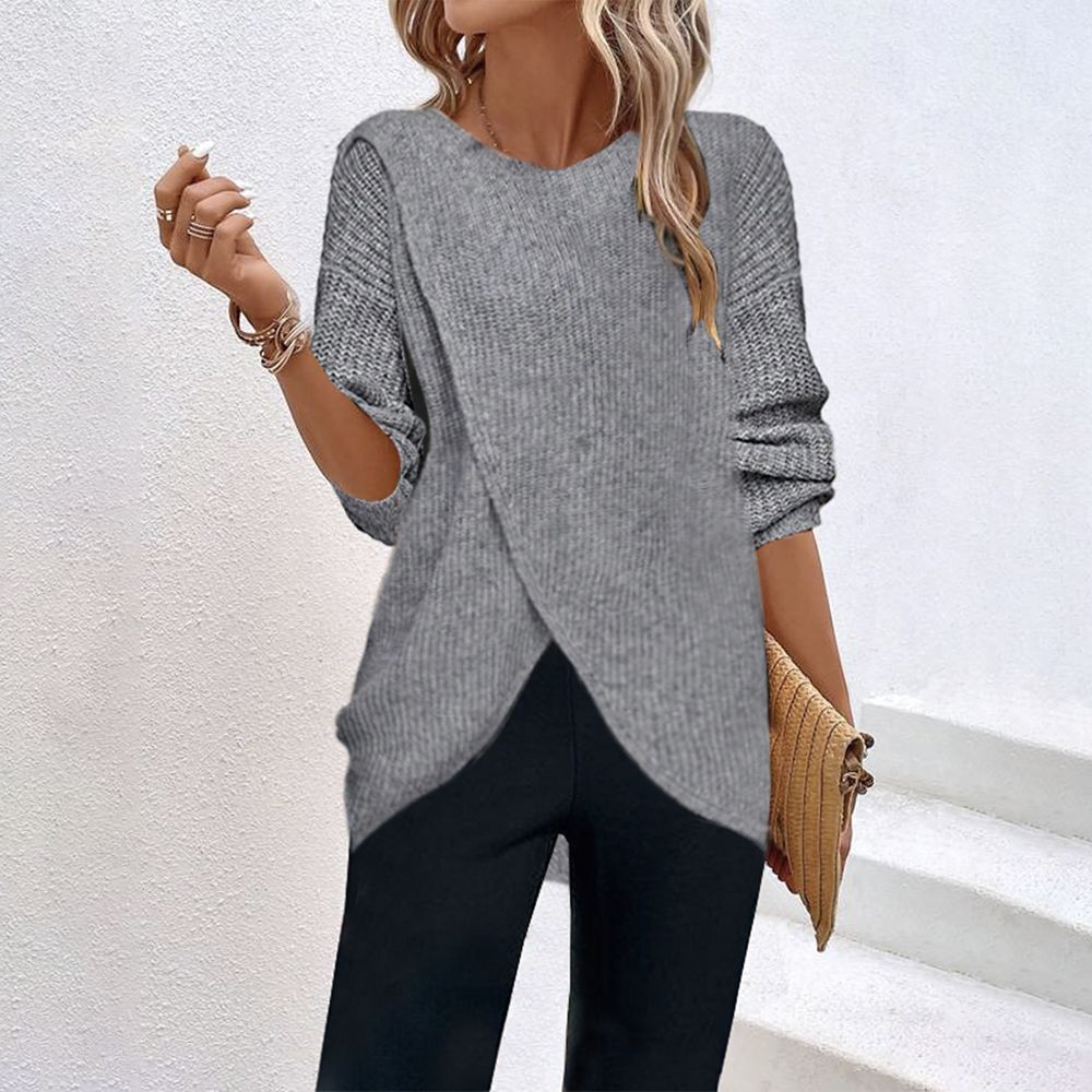 Tendance d'automne® - Pullover rond classique gris