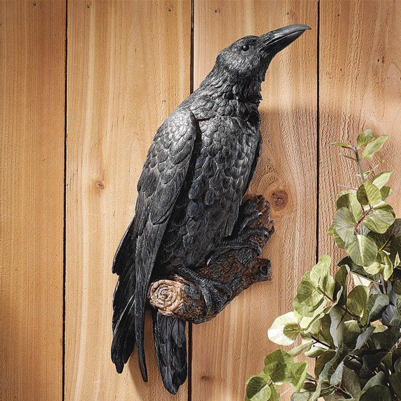 Corbeau Décoratif Réaliste Nocturne – Décoration Ambiance pour Maison et Jardin
