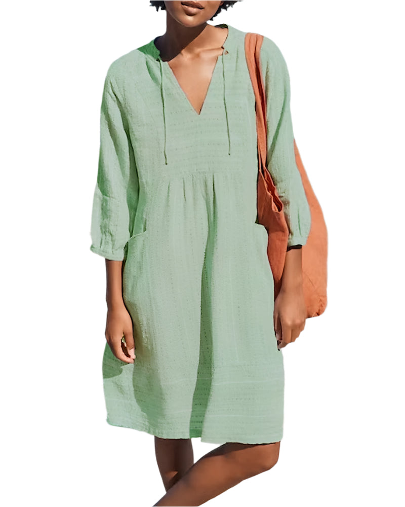 Charena - Mini-robe col V décontractée