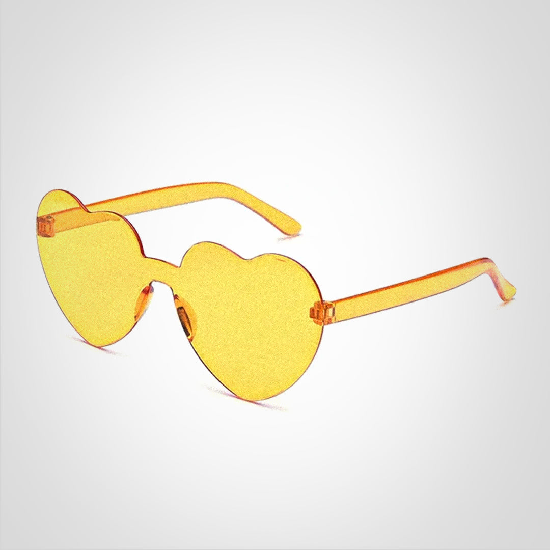 Lunettes de soleil en forme de cœur avec dégradé de couleurs et protection UV400