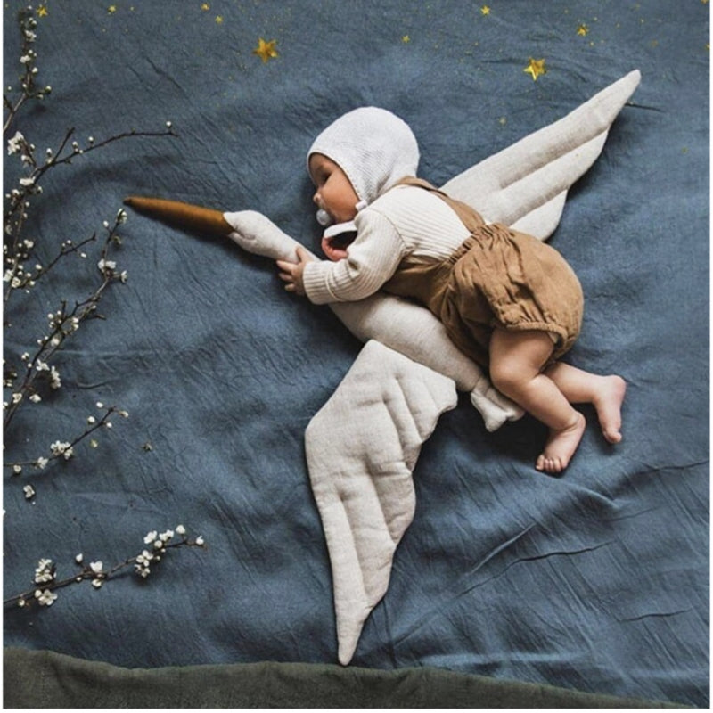 SnuggleStork - Jouet en peluche avec un bec doux et un charme douillet