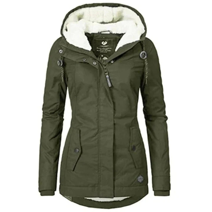 Parka d'hiver Nordic Luxe pour femmes avec capuche