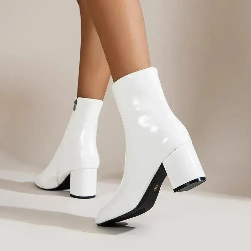 Isabel - Chic bottines à talon bloque à bout pointu