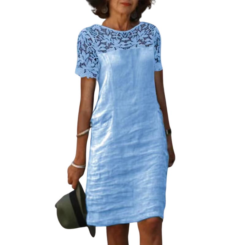 Robe d'été à manches courtes pour femmes avec coupe décontractée