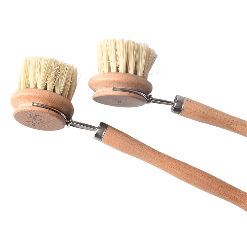 Brosse à vaisselle durable ScrubNest avec manche rond court