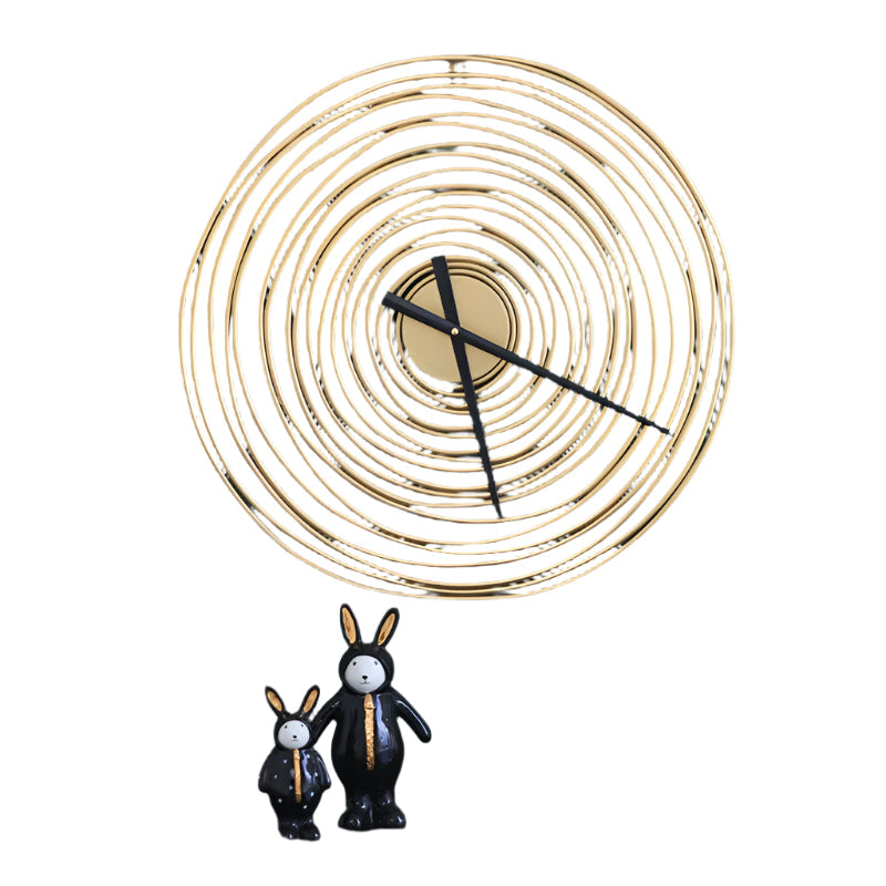 TimeCraft - Horloge Murale Classique en Or