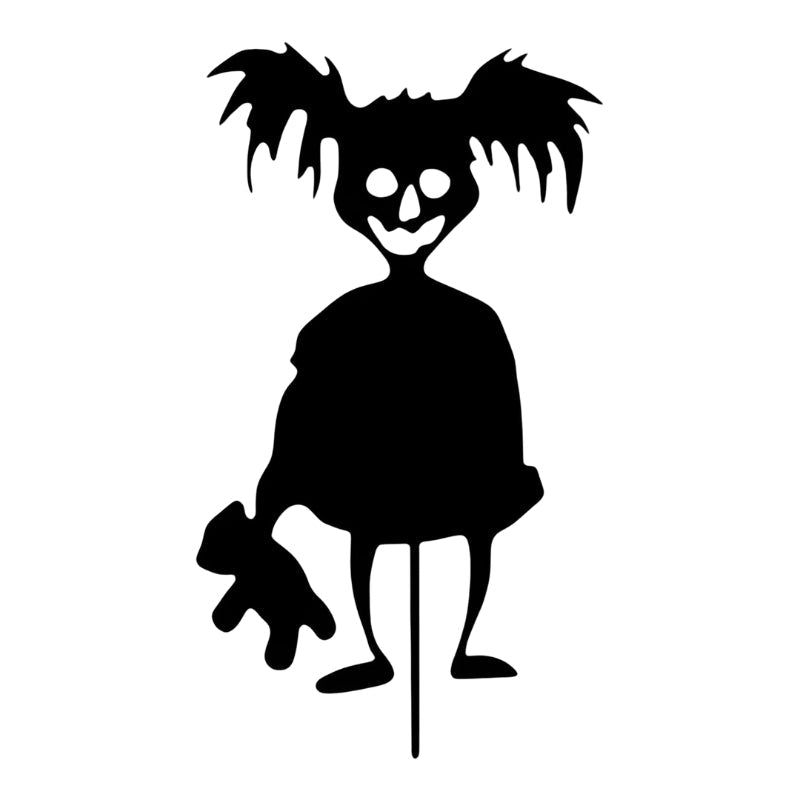 Plaque de jardin Halloween personnalisable avec figurines – Décoration pour espaces extérieurs SpookyCharm