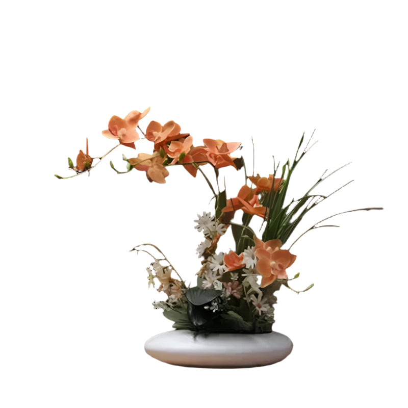 OrchidElegance - Arrangement d'orchidée artificielle dans un vase moderne