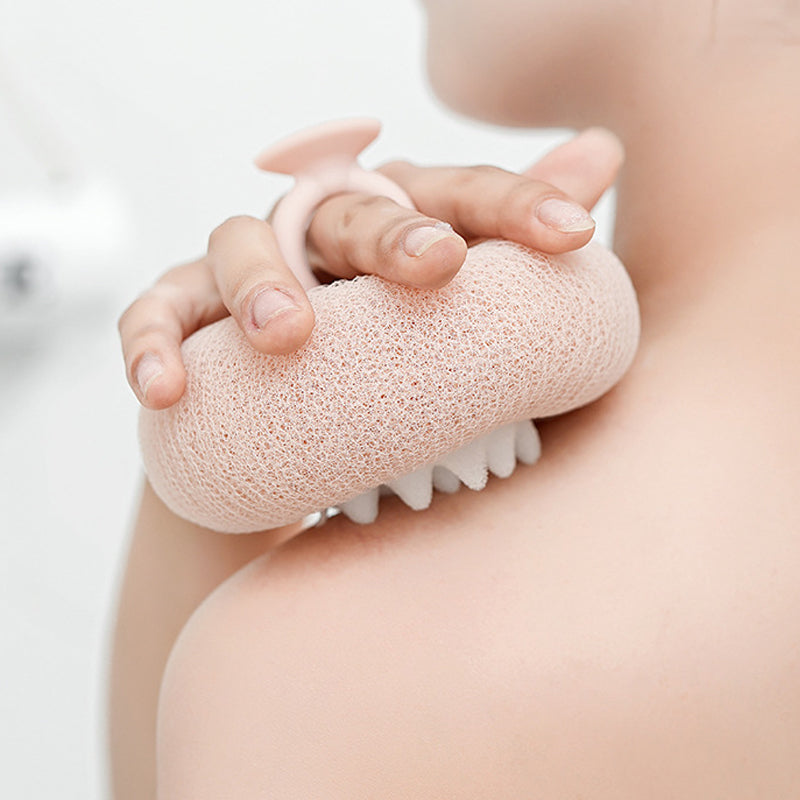 PurePuff - Éponge de bain et gommage en forme de beignet