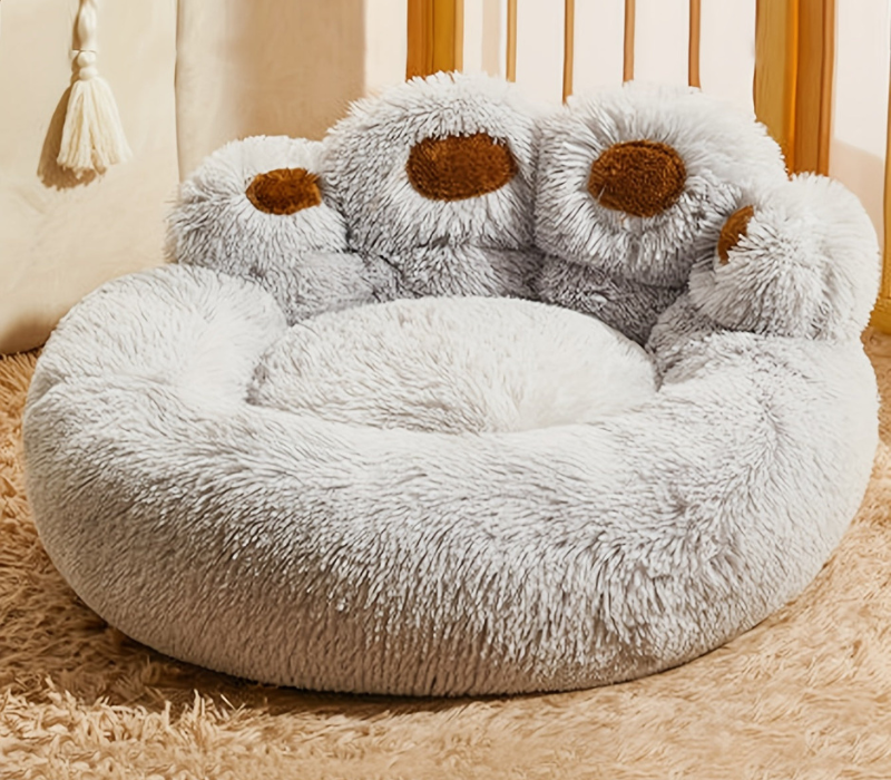 Lit pour animaux CozyPaw - Lavable avec design en forme de patte