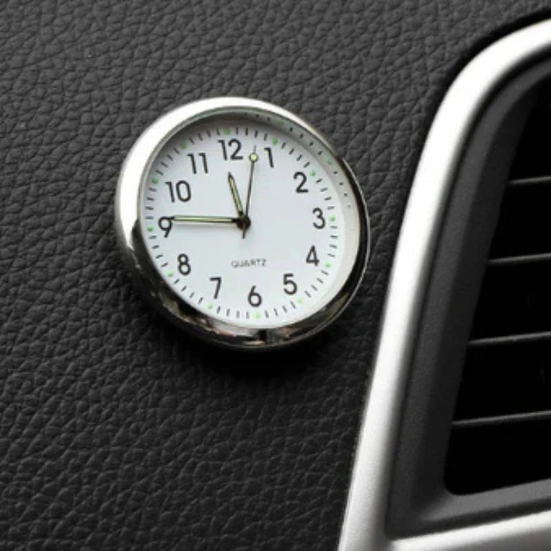 AutoTime - Mini Montre Analogique Ronde pour Intérieur de Voiture
