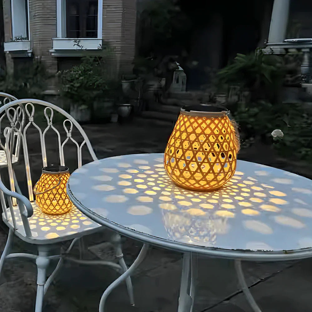 Lanterna Solaire Écologique Solara avec Motif Lumineux Décoratif