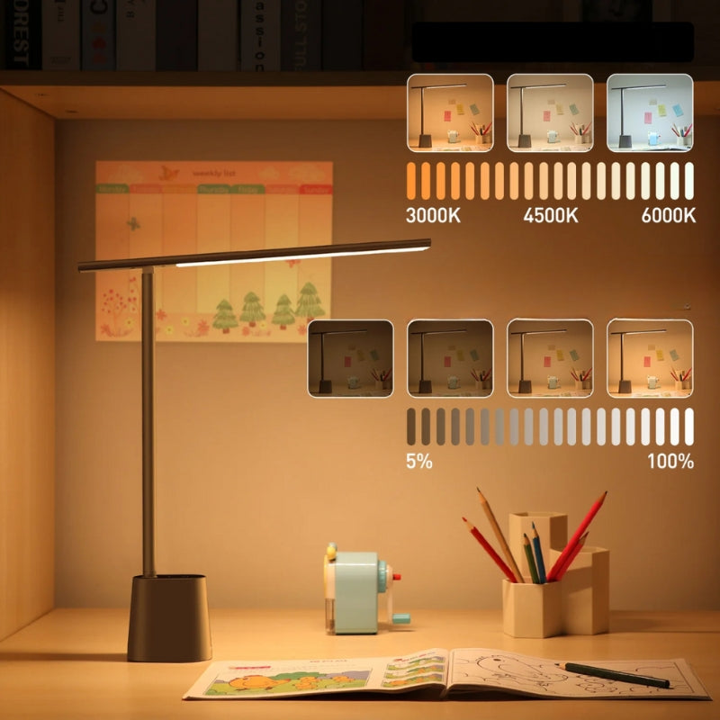 LumaLine - Lampe de bureau LED Slank avec port de chargement USB