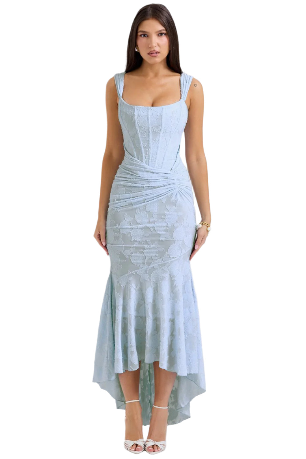 Celeste - Robe maxi avec décolleté en V profond