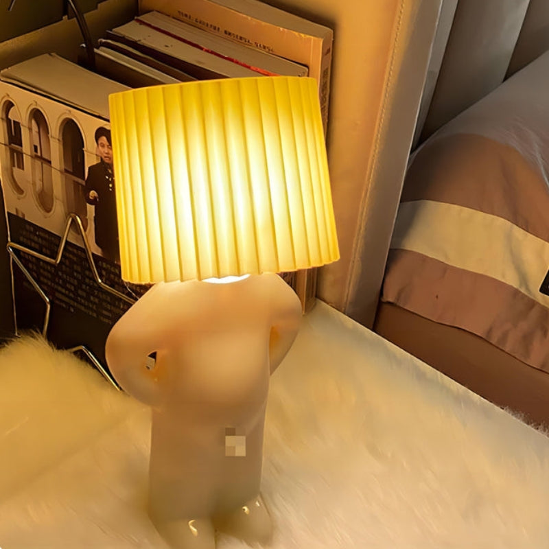 WhimsiGlow - Lampe Figure avec Abat-jour Plissé Personnalité