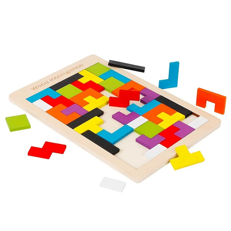 BrightBlocks 3D Trèfle Tangram Puzzle pour Enfants – Stimulateurs Cérébraux STEM