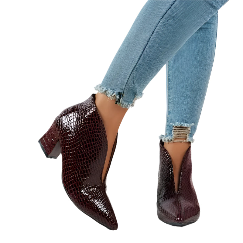 CityBelle Bottines Dame Slip-On – Élégantes Bottines pour le Quotidien