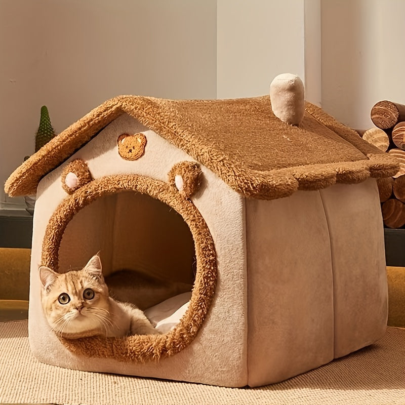 Maison en Peluche pour Chats & Lit Douillet pour un Confort Ultime
