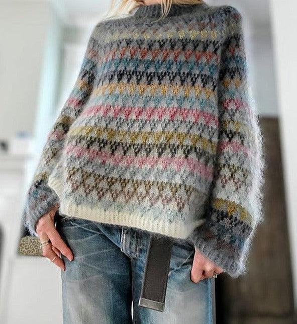 Tendance d'automne® Pull à manches longues en peluche