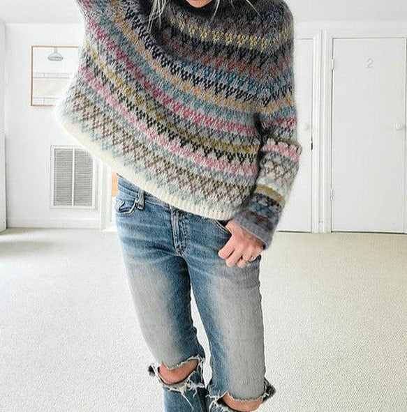 Tendance d'automne® Pull à manches longues en peluche