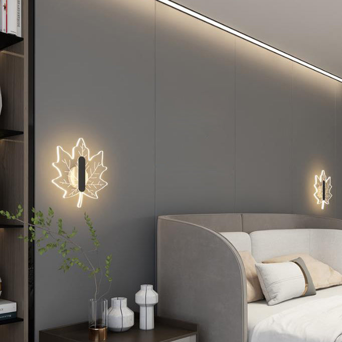 Applique LED nordique Moderne Leaf pour une atmosphère conviviale
