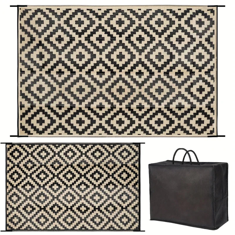 Tapis d'extérieur bohème et élégant