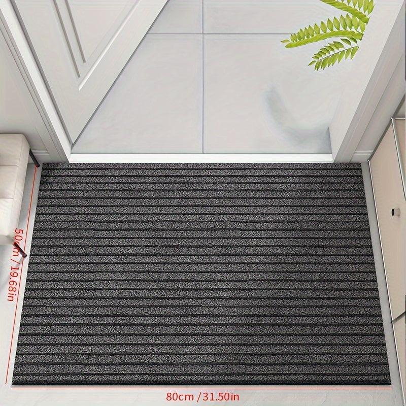 Tapis d'entrée StripeShield – Collecte efficace de saleté et design épuré