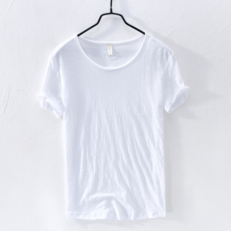 Leni - Blouse classique à manches courtes avec col rond