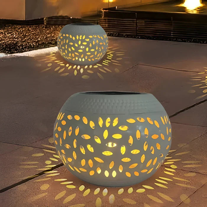 TwinkleSparkle - Lampe solaire élégante avec un charmant motif à pois