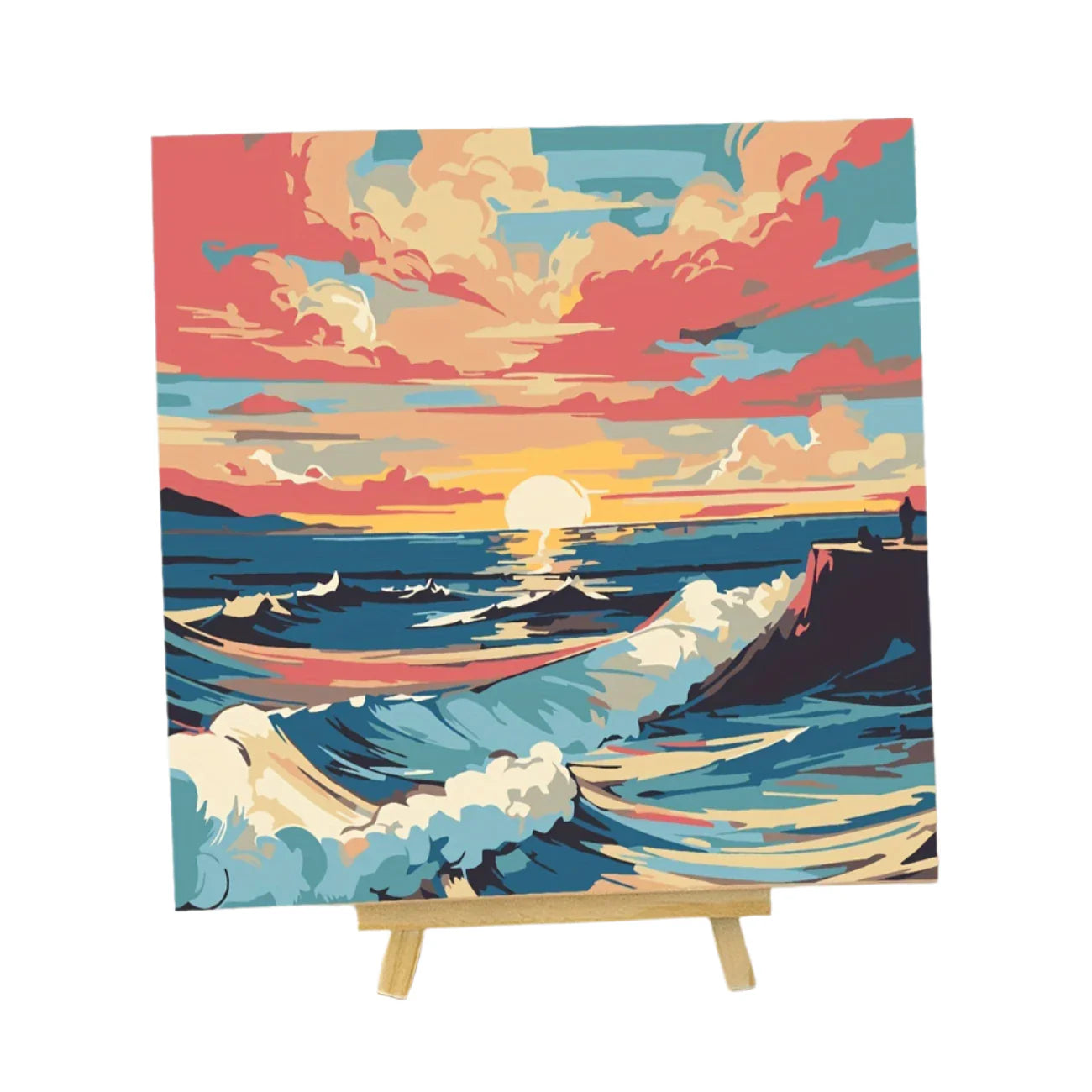 Ensemble de peinture DIY Fredfyldt Landskabs - Art en toile fait main avec pinceaux et peinture