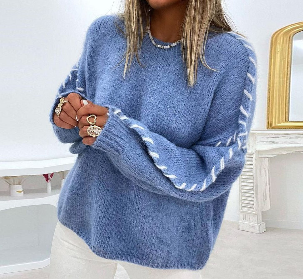 Tendance d'automne® - Pull à manches longues en bleu juvénile