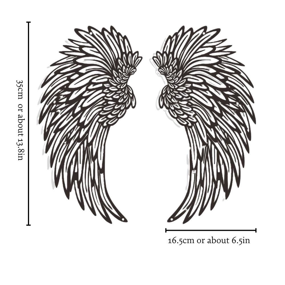 AngelGlow Belyst Englevinge Décoration Murale avec Design d'Aile Élégant