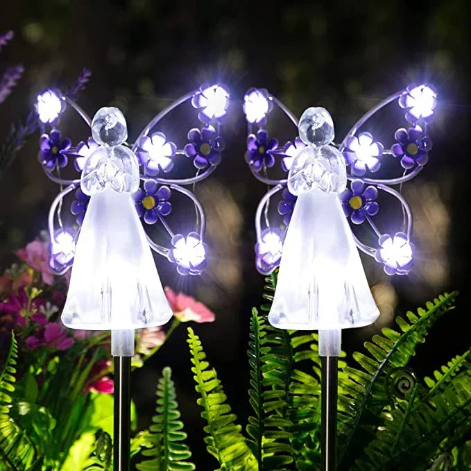 LumiWings Lumières de papillons solaires – Décoration extérieure de jardin enchantée