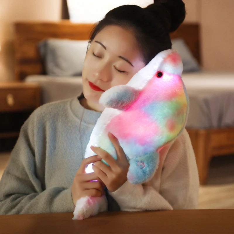 LunaDelfin – Douce Peluche Lumière Nocturne pour un Sommeil Sûr et Apaisant
