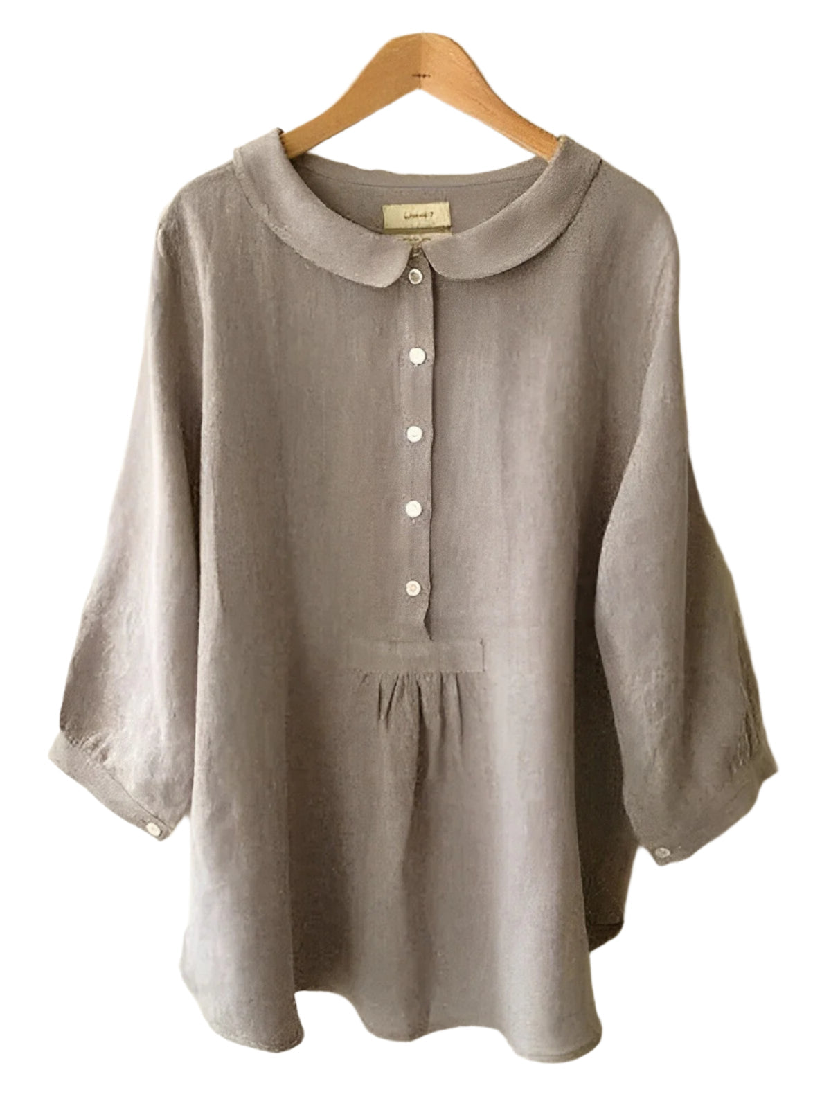 Jenikka - Blouse en lin légère avec manches et col classique