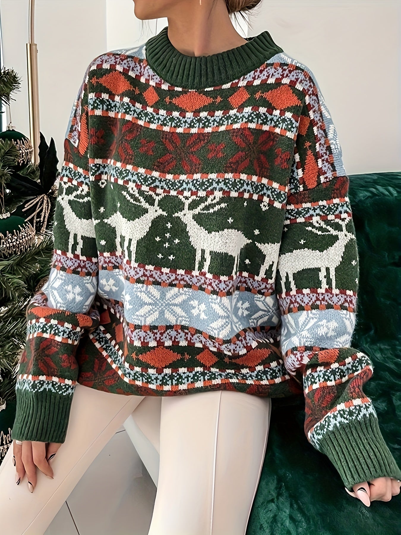 Pull à motif de Noël Cozy
