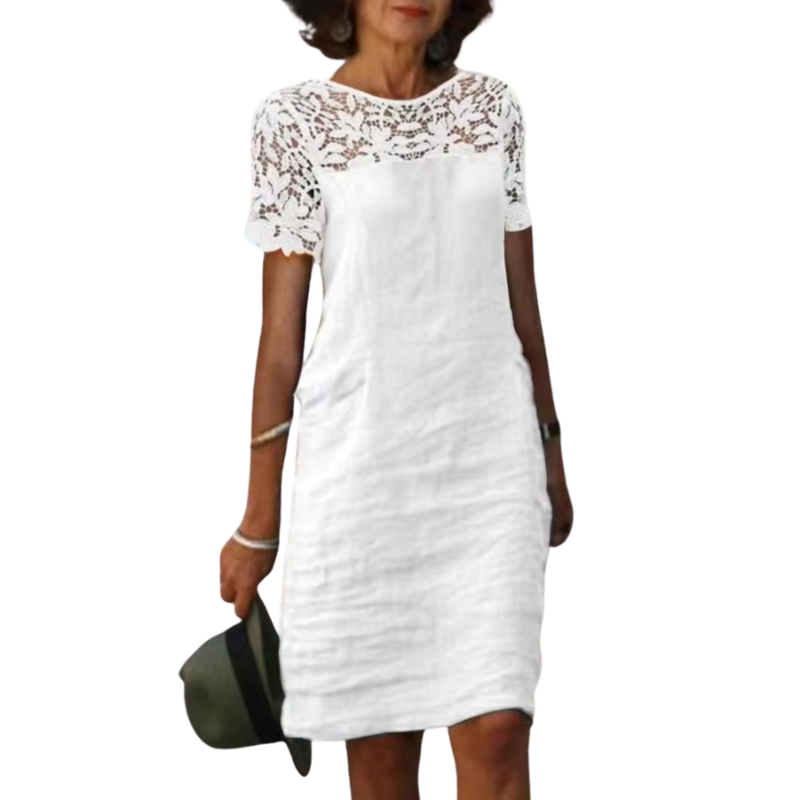 Robe d'été à manches courtes pour femmes avec coupe décontractée