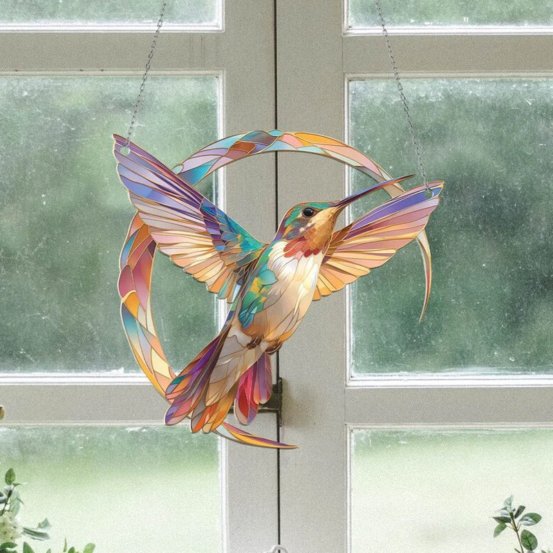 HummiGlow Attrape-Rêve Colibri Vif – Brillante Décoration de Fenêtre