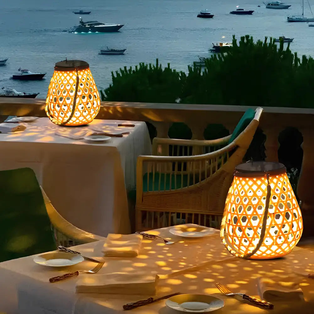 Lanterna Solaire Écologique Solara avec Motif Lumineux Décoratif