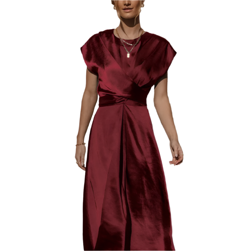 Robe Midi Enveloppe Élégante Sofie